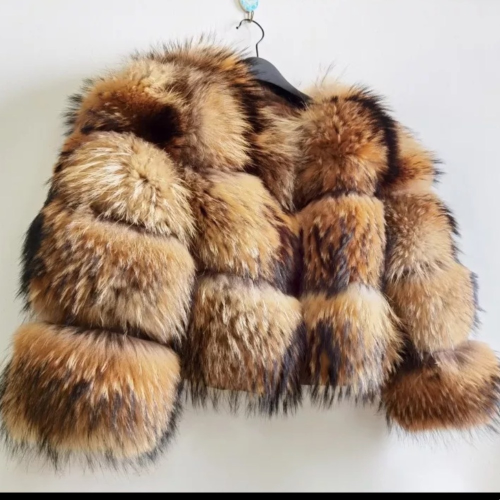 Winter Women Real Fur ,Natural Raccoon fur